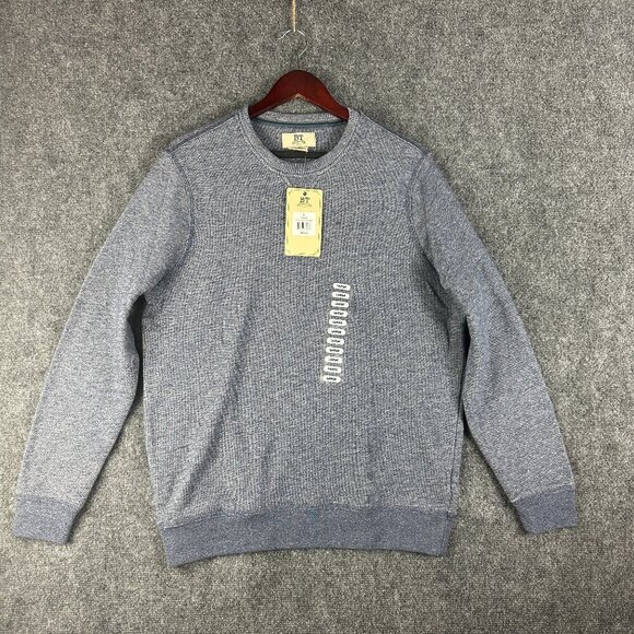 BT Supply Co Sweatshirt Mens Large Blue Pullover Standard Issue Ribbed Cuffs NEW - Picture 1 of 9